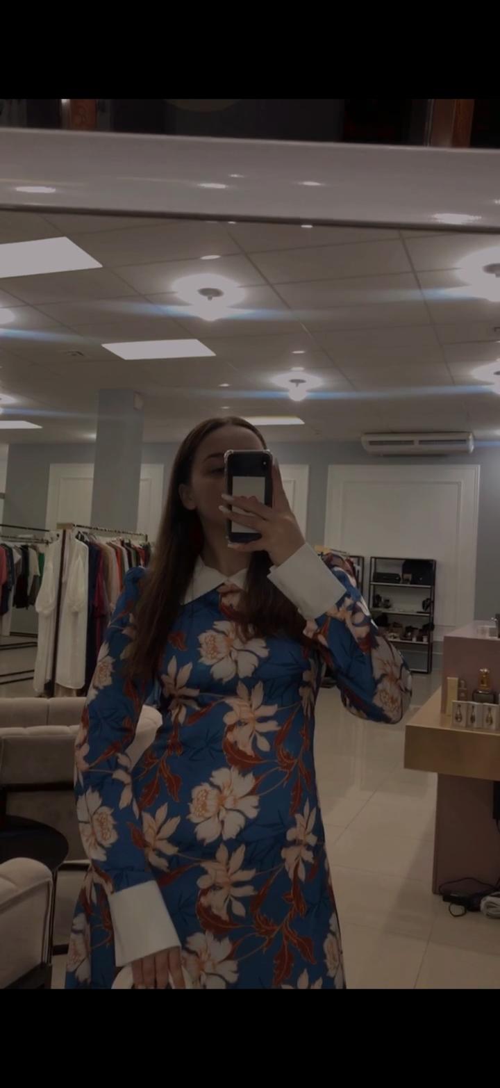Платье с цветочным принтом