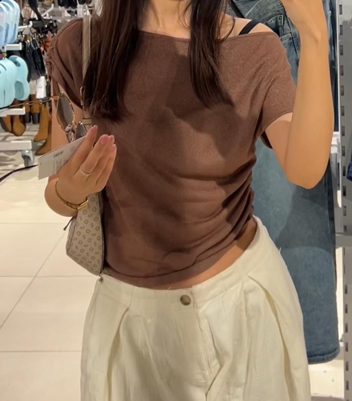 Bershka Футболка ассиметричного кроя