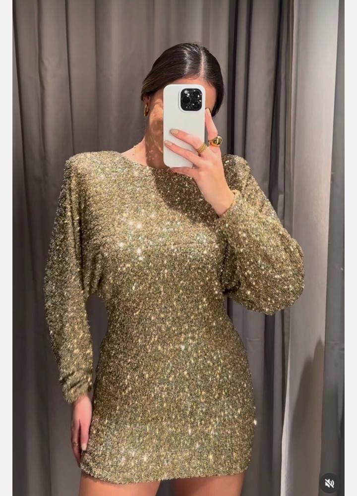 ZARA платье с пайетками