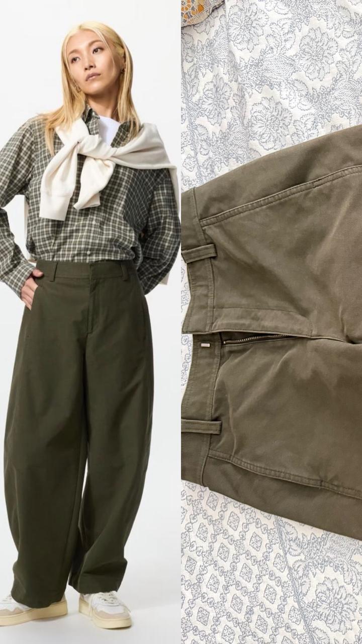 Женские брюки бареллег UNIQLO