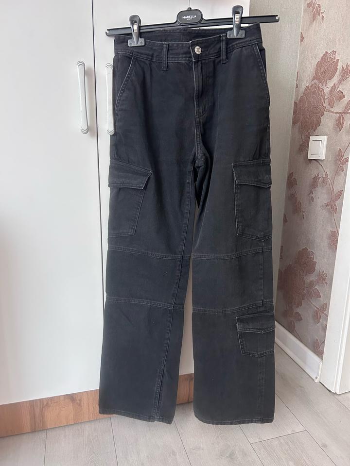 Zara Брюки карго джинсовые