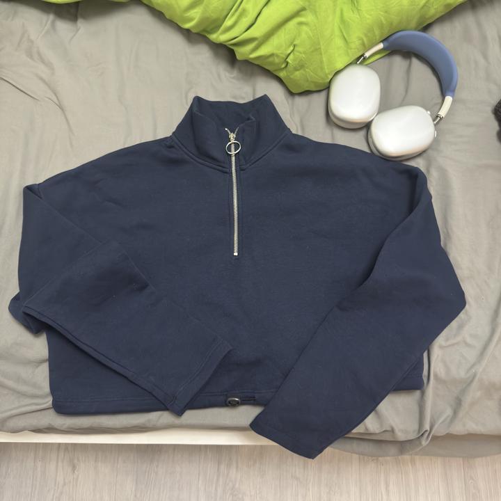 Tally Weijl Свитшот кроп с регулировкой цвет Navy Blue(новый) ⭐️