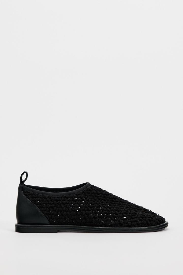 Zara ТУФЛИ ИЗ КРУЖЕВА КРОШЕ