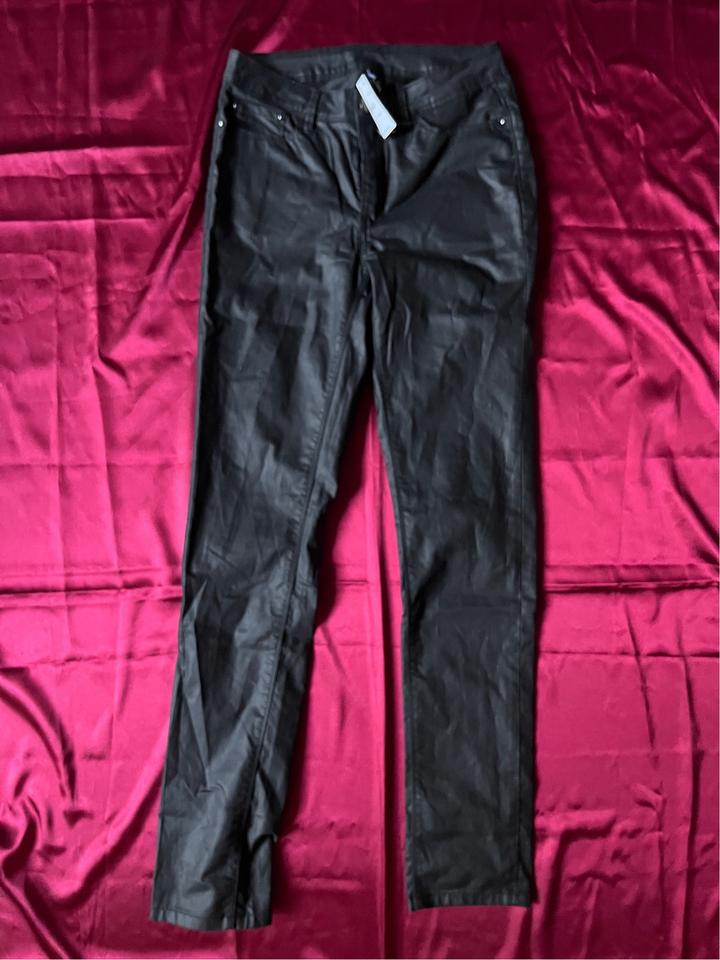 Чёрные джинсы JBC Skinny Fit — эффект кожи новые - S размер