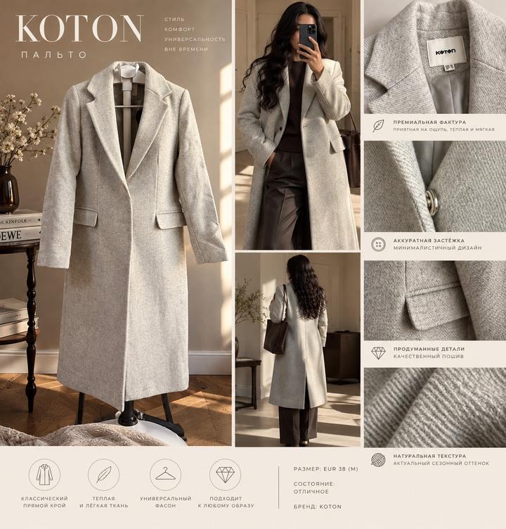 Koton Пальто осеннее