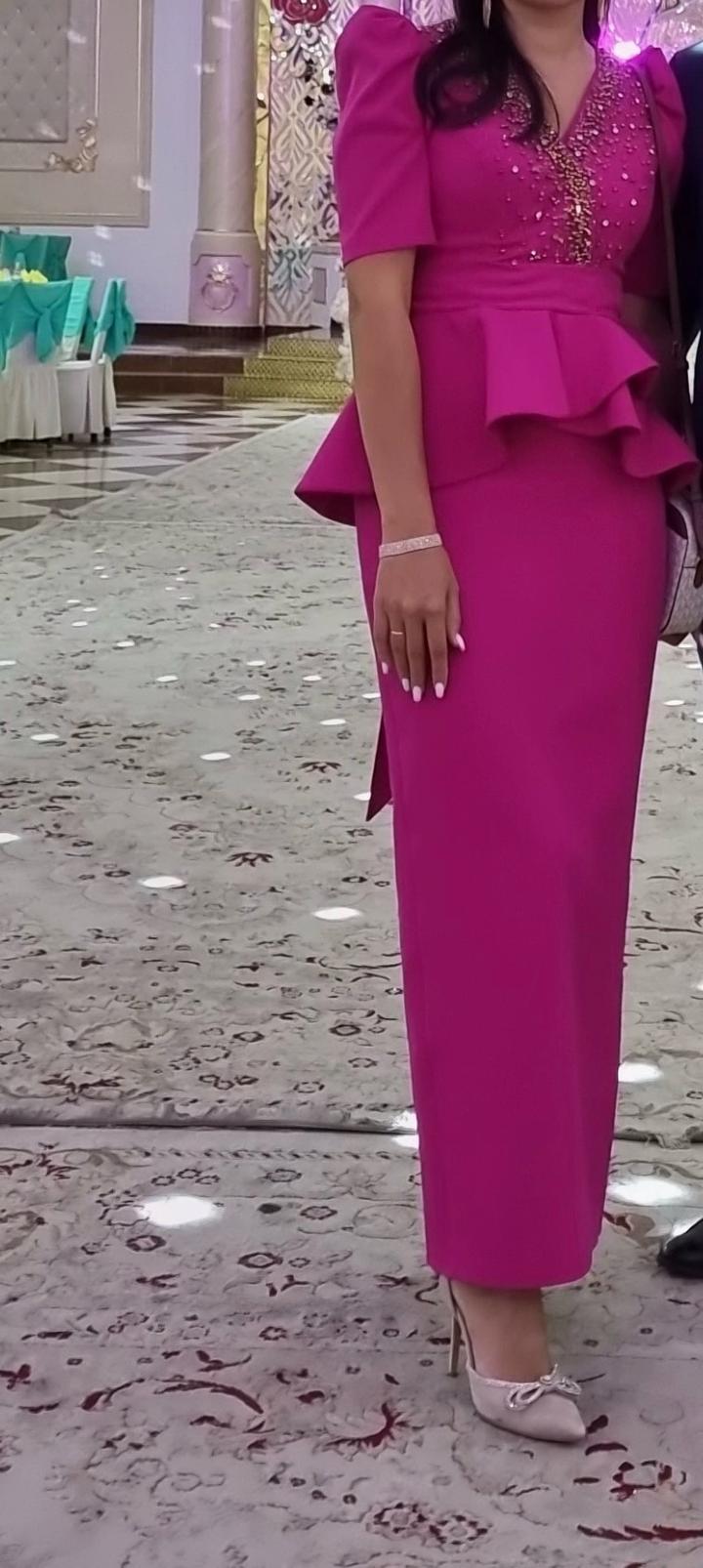 Aliya _collections Вечернее платье макси с баской