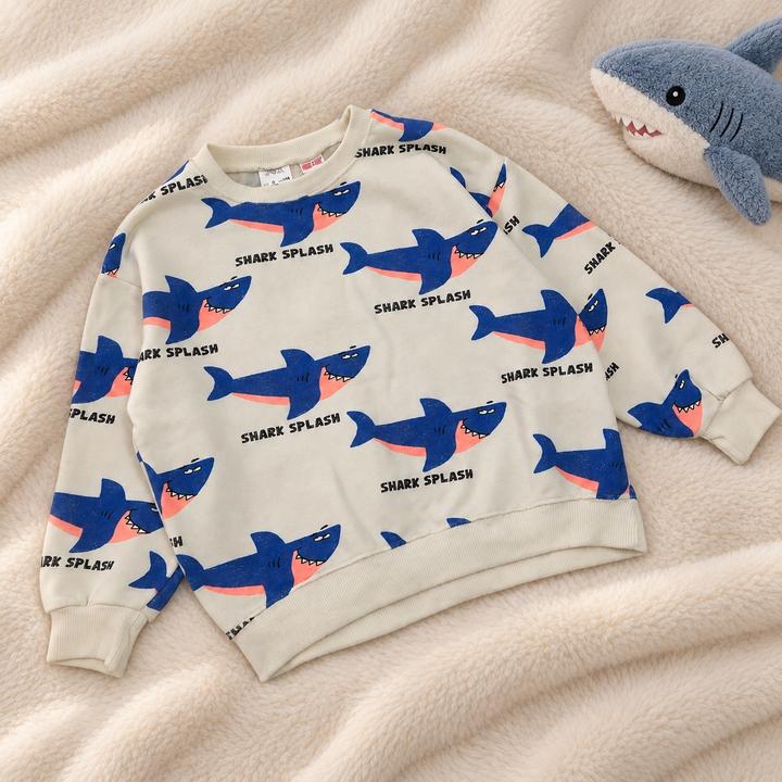 Zara Свитшот с принтом акул