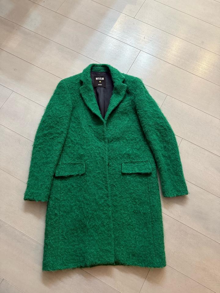 Зеленое пальто MSGM coat