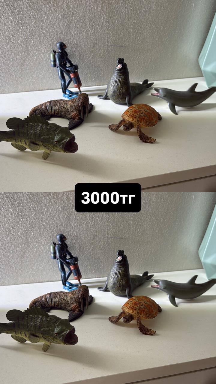 Набор фигурок «Аквалангист и морские обитатели»
