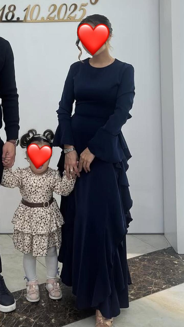 Платье макси с длинными рукавами