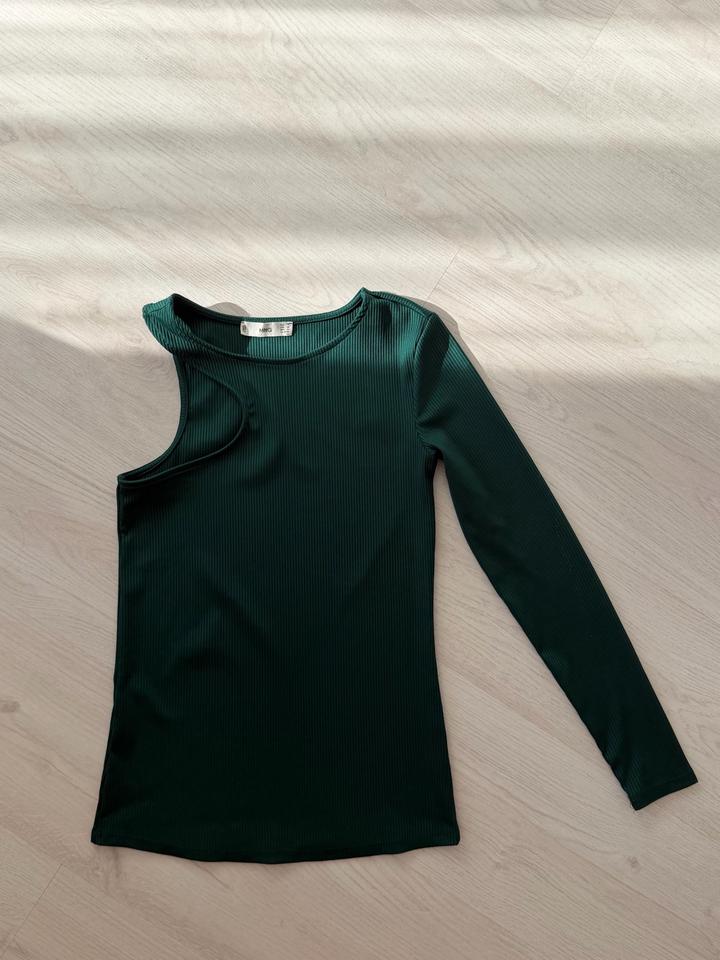 Асимметричный лонгслив Mango в рубчик (S/M)
