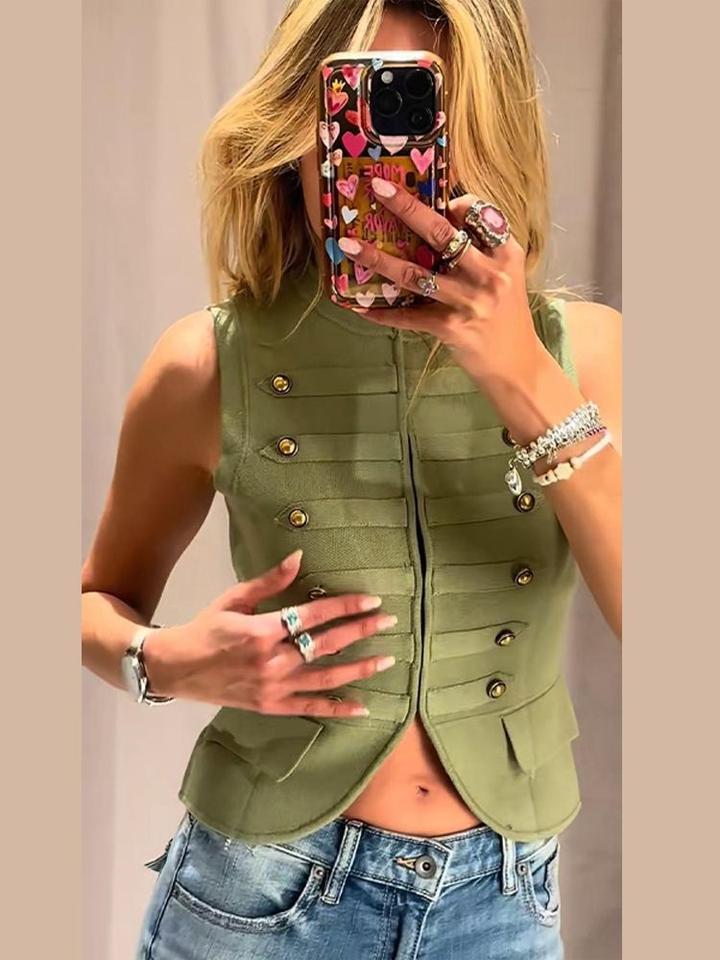 Zara Топ-жилет с пуговицами