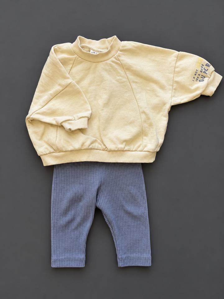 Комплект LC Waikiki Baby: свитшот и легинсы, 1–3 мес. 🤍🩵
