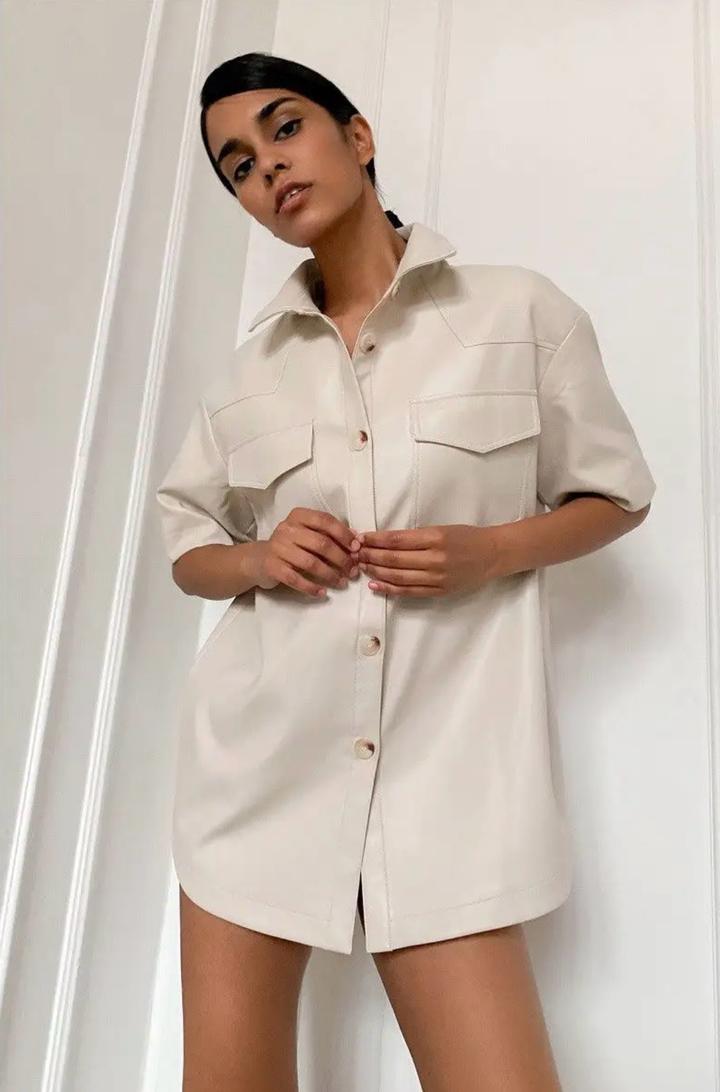 Рубашка из экокожи Top Top, XS - M