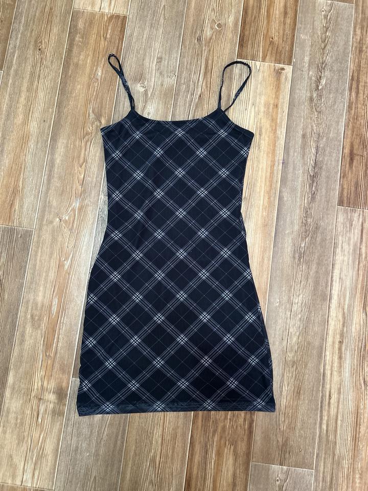 Платье мини в клетку H&M
