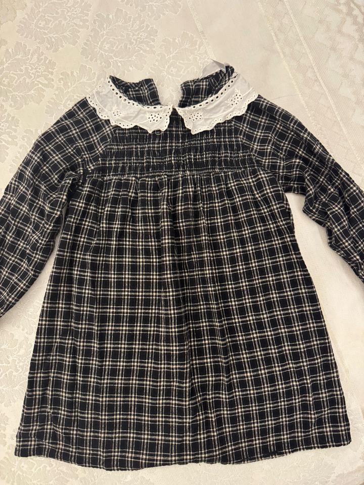 Zara Платье в клетку с воротником