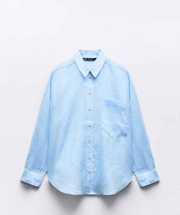 Zara Рубашка из льна