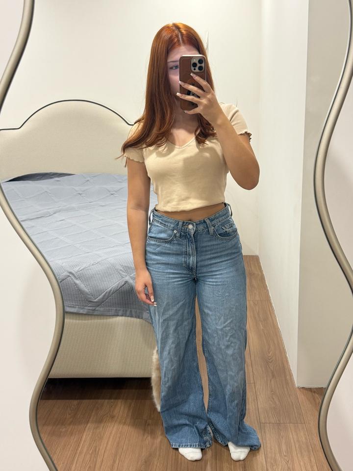 Джинсы широкие h&m