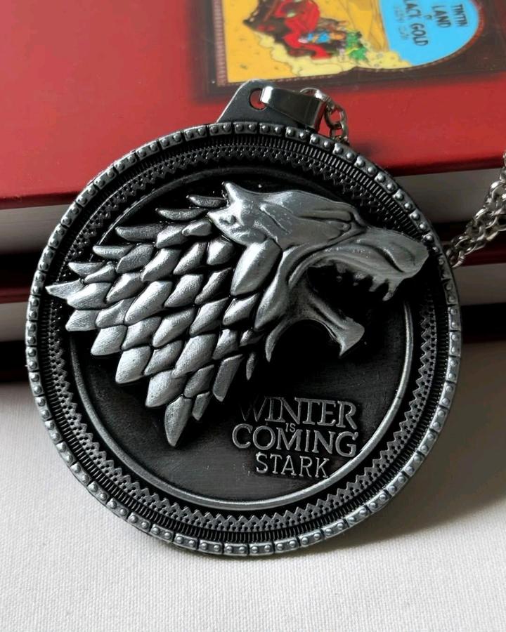 Металлический кулон: Дом Старков (Game of Thrones / Игра престолов)