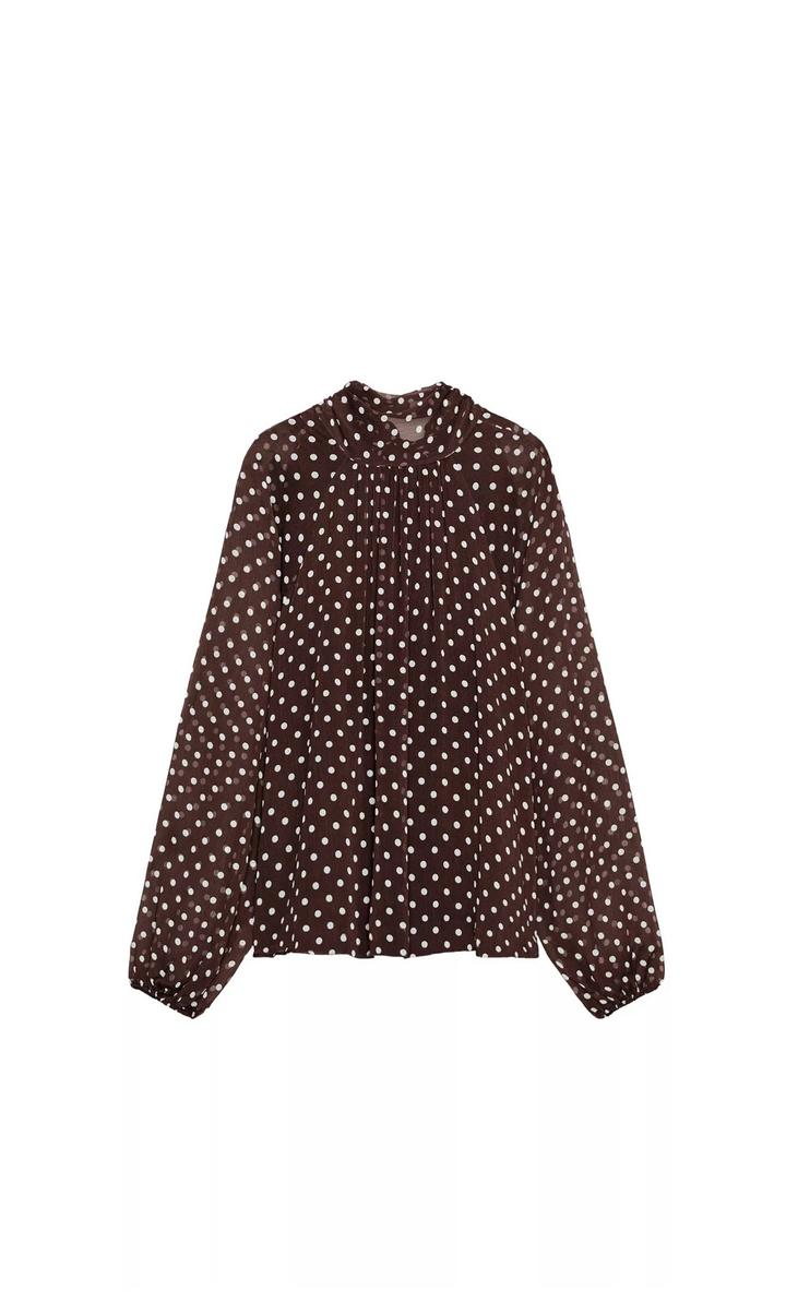 Блузка в горошек Zara