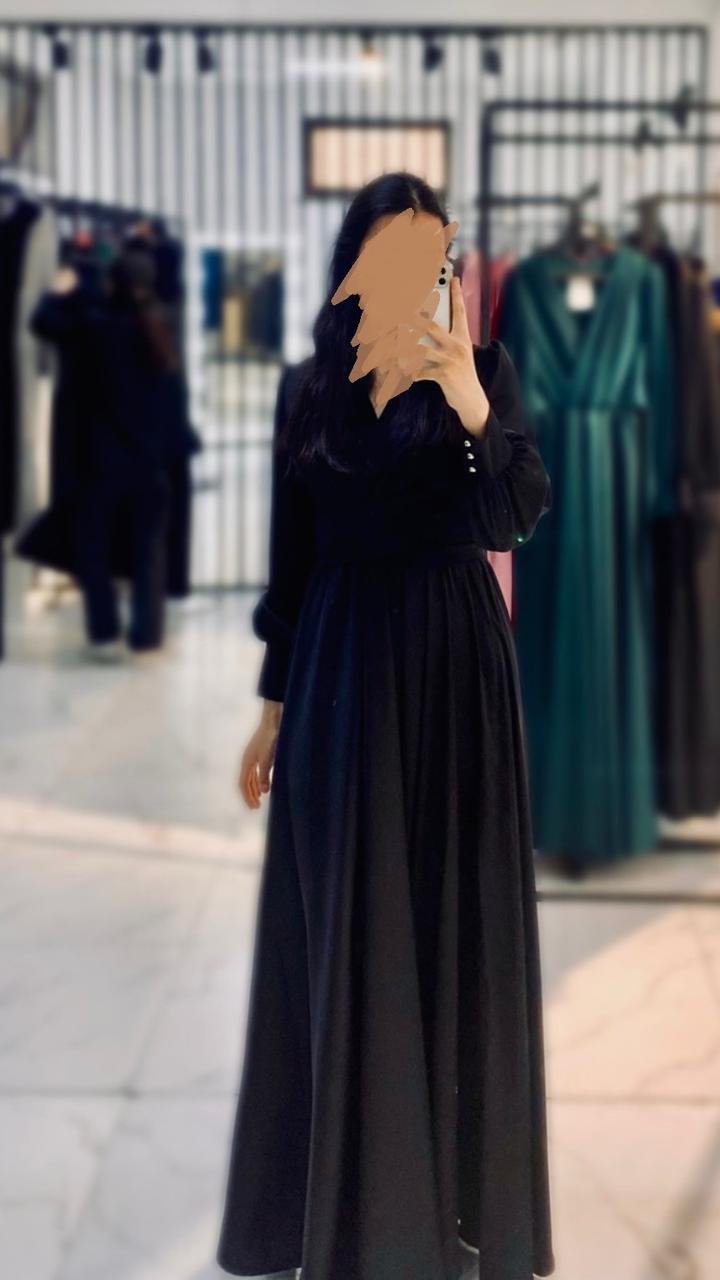 Новое черное сатиновое вечернее платье