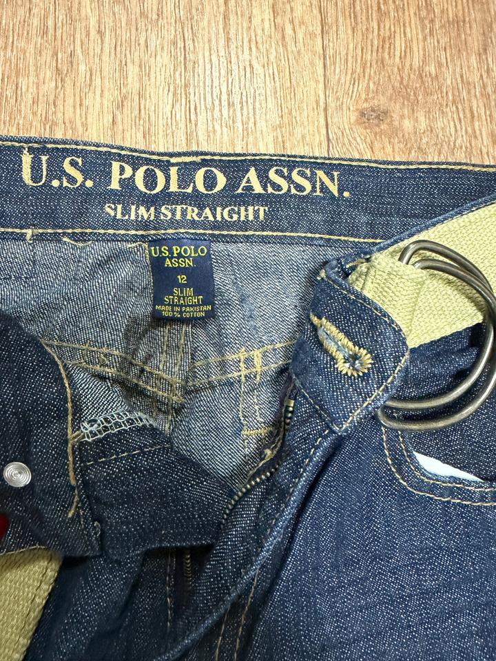 Джинсы U.S. POLO ASSN. slim straight с ремнём