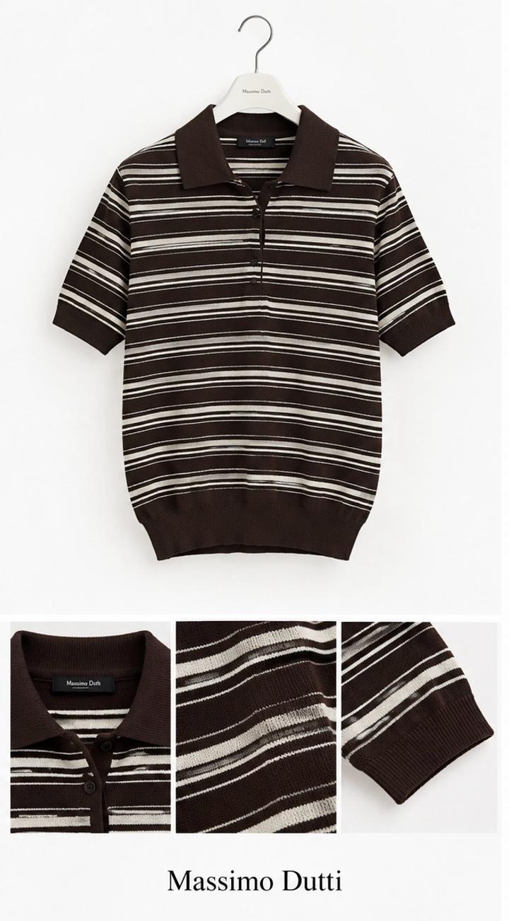 Футболка-поло Massimo Dutti в полоску