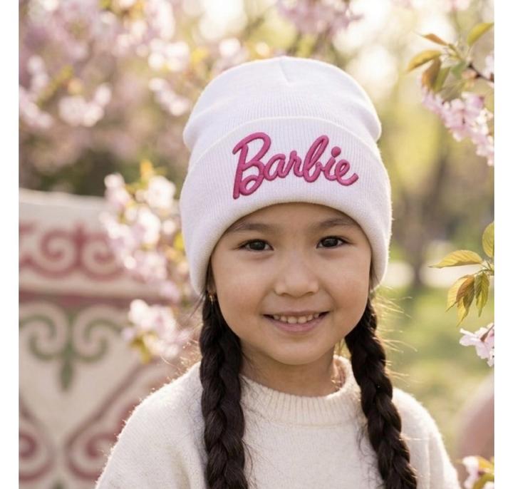 Шапка Barbie , шапка детская, подростковая шапка, женская шапка