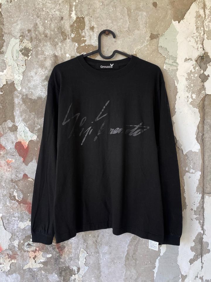 Yohji Yamamoto GroundY лонгслив с принтом