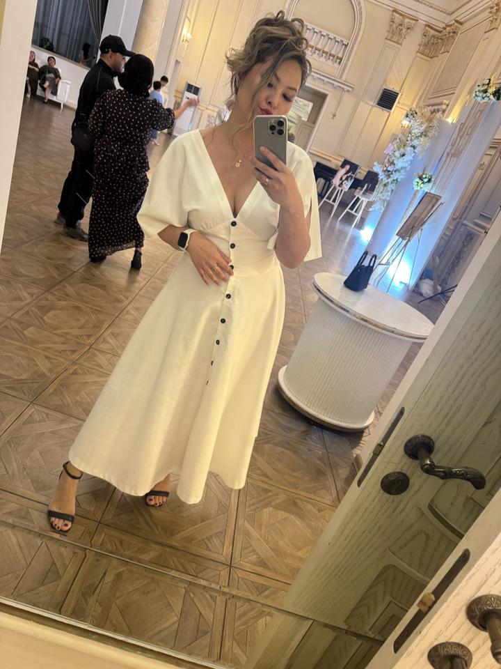 Zara Платье миди с пуговицами