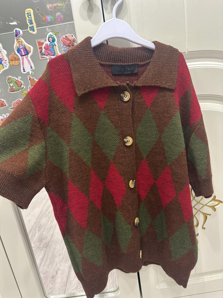 Кардиган ZARA в ромбы