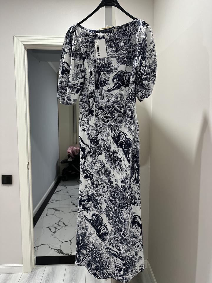 Платье с принтом в стиле toile de jouy