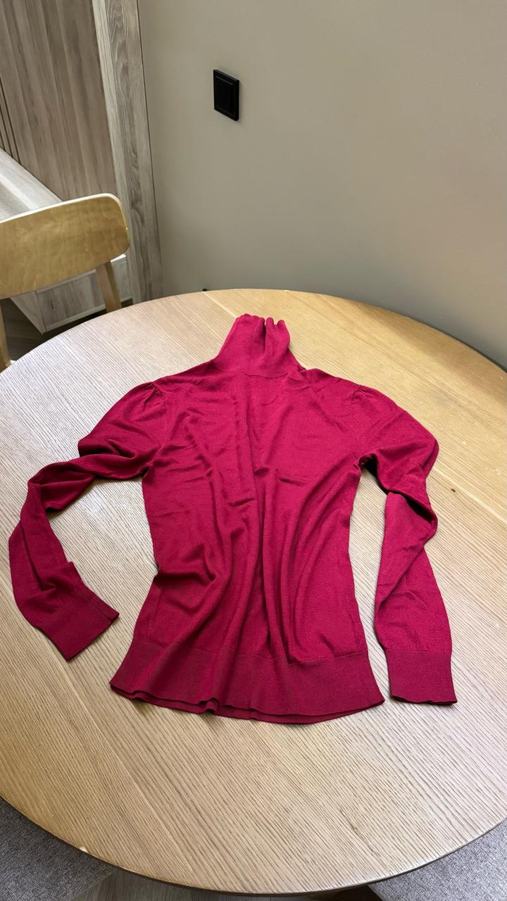 Водолазка Massimo Dutti из шелка и шерсти