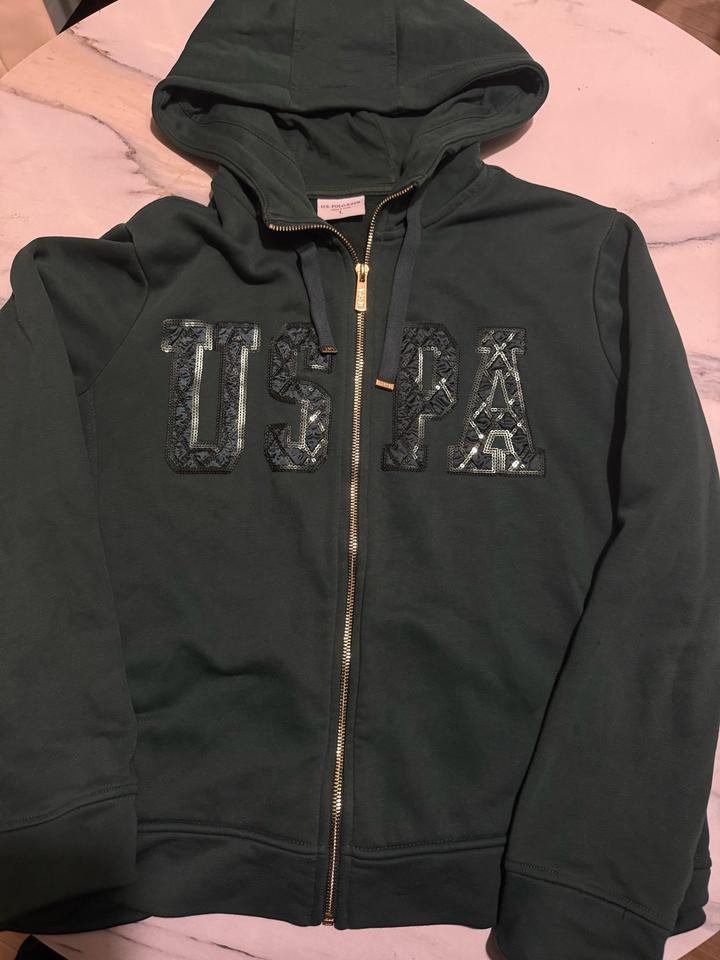 Женское зип-худи U.S. POLO ASSN. с пайетками