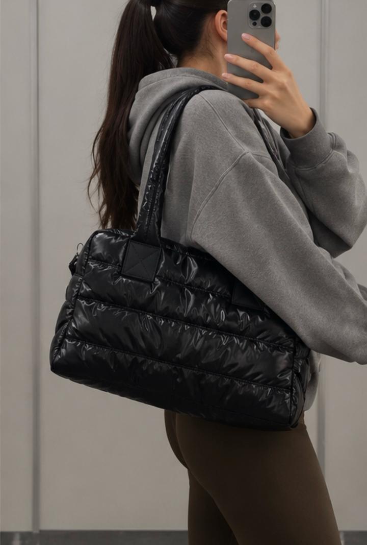 Чёрная стёганая сумка SHEIN 🖤