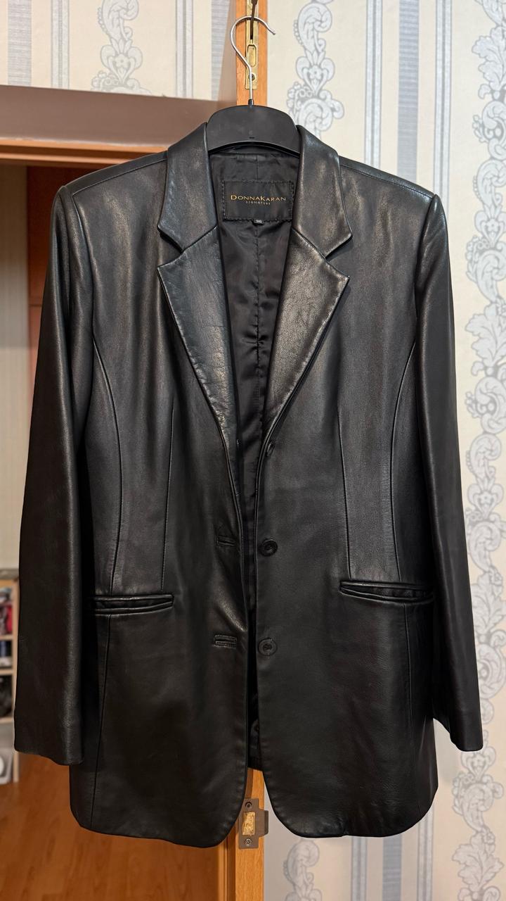 Donna Karan кожаный пиджак