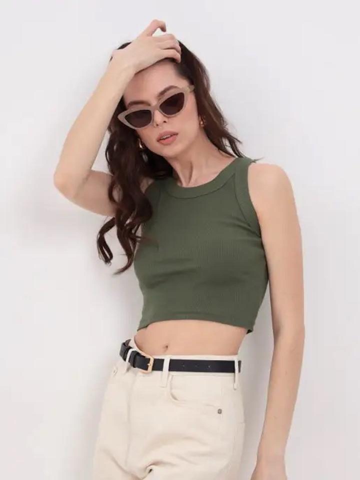 Pull & Bear Хаки топ лапша