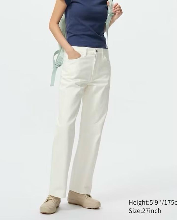 Белые джинсы Uniqlo