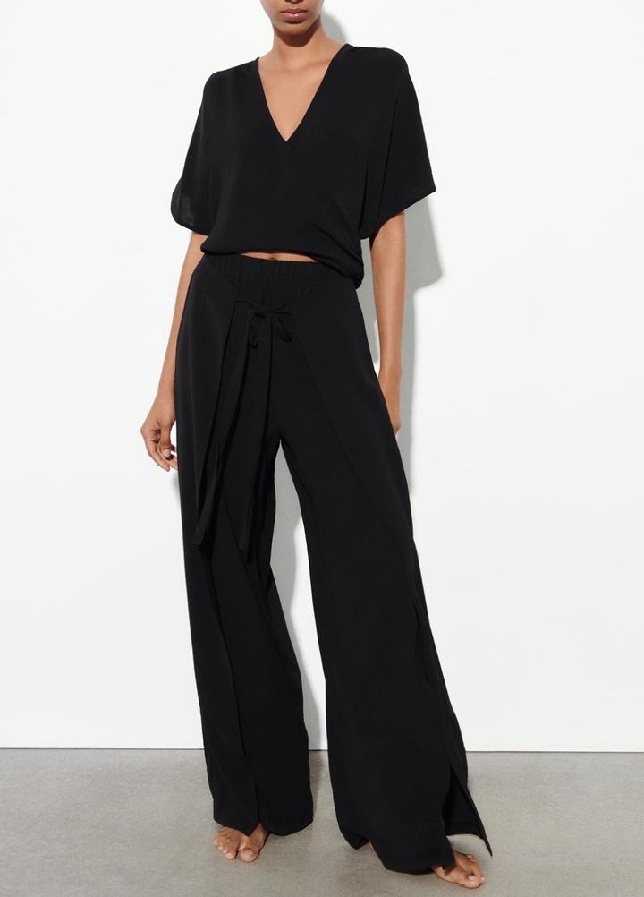 брюки с распахами Zara