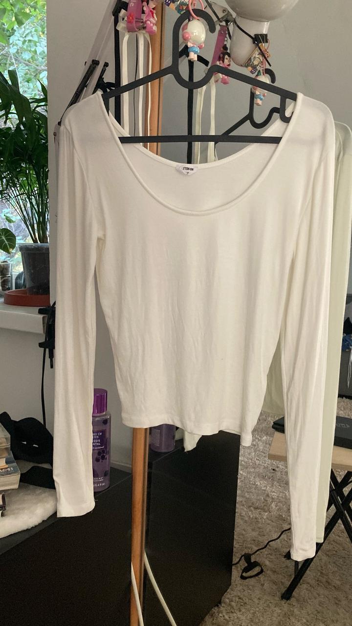 Cotton On Белый лонгслив облегающий