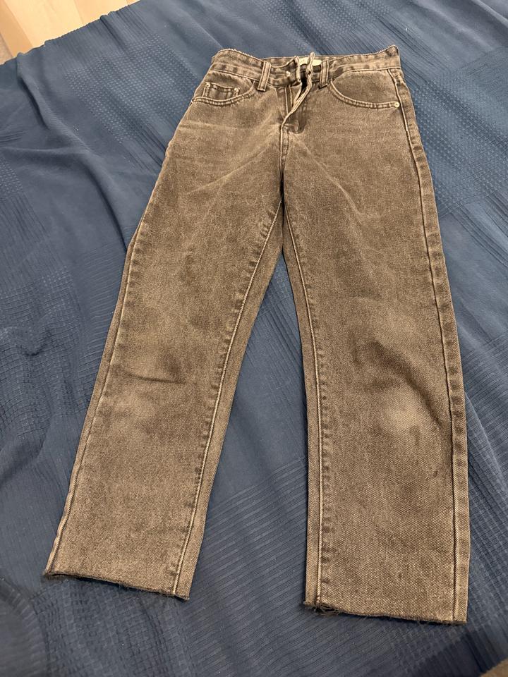 Джинсы American Apparel  рваные черные/серые