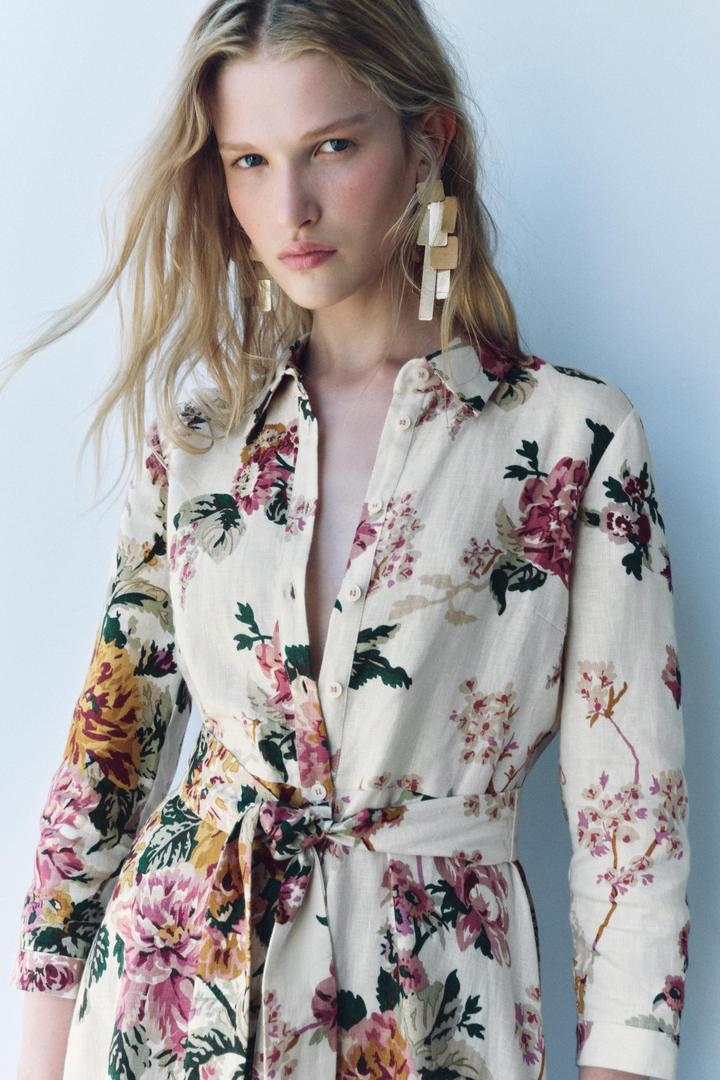 Платье Zara с цветочным принтом