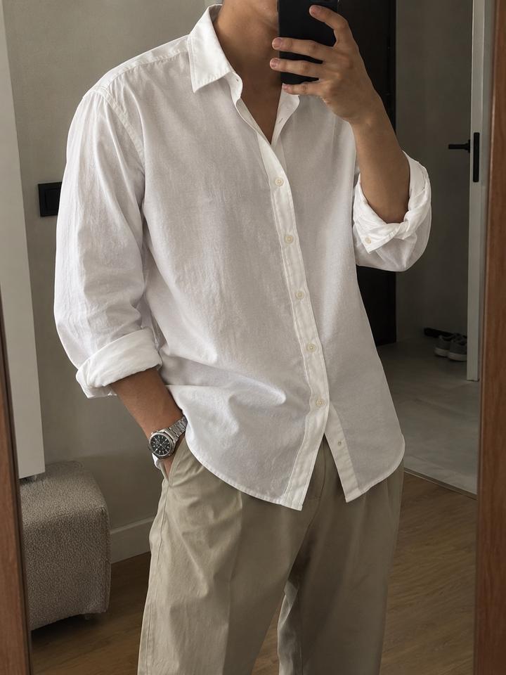 Льняная рубашка Massimo Dutti