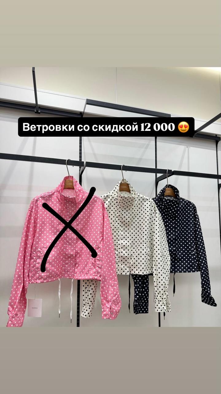 Ветровка в горошек