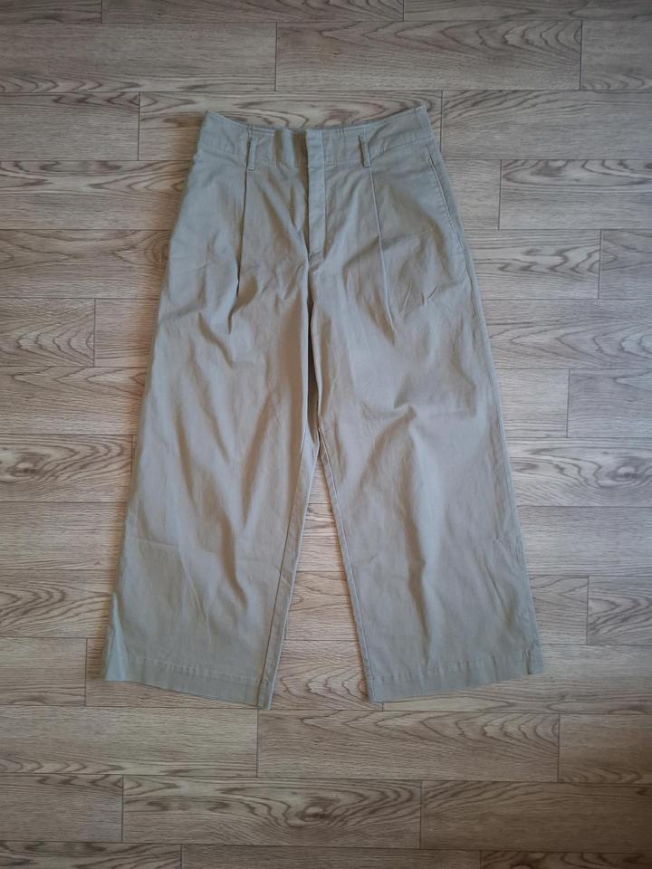 Широкие хлопковые брюки Uniqlo High Waist Wide Pants