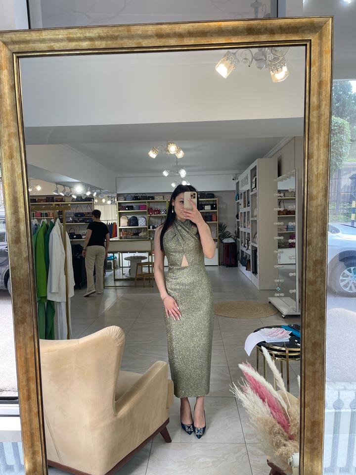 Courage Couture Золотистое платье courage_couture