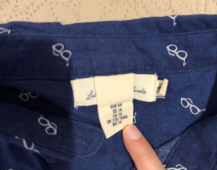 H&M Рубашка с коротким рукавом в принт