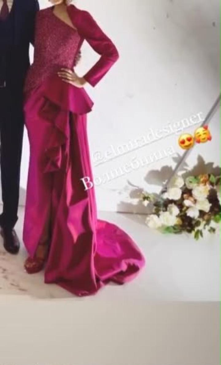 Вечернее платье от Elmira Designer в пол с пайетками
