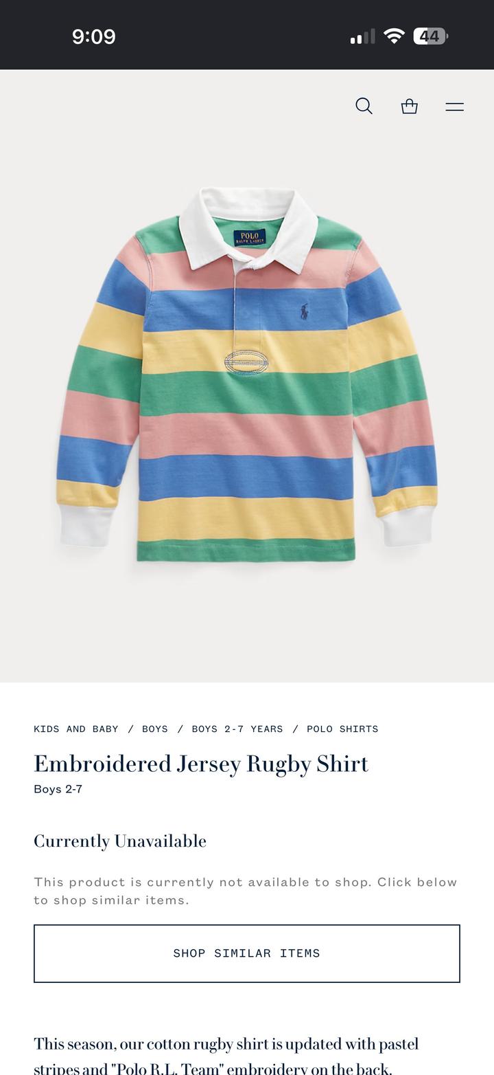 Регбийка Polo Ralph Lauren в полоску