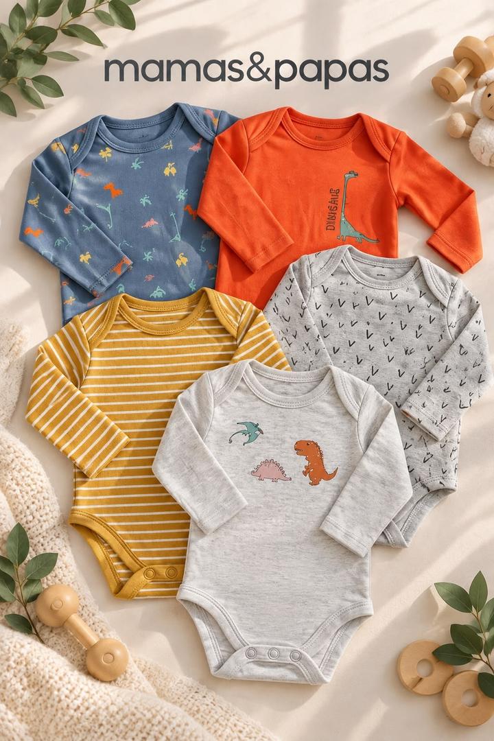 mamas papas MP Боди с длинными рукавами 12-18 месяцев